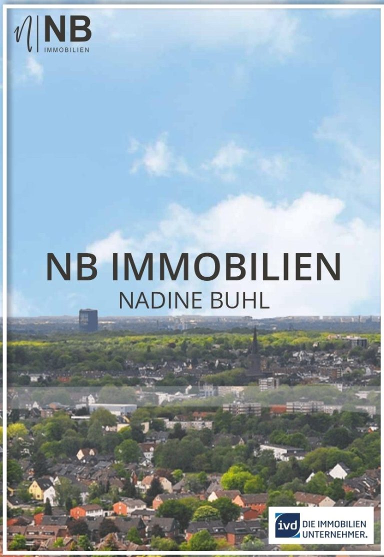 Logo von NB Immobilien mit dem Namen Nadine Buhl und einer Landschaft im Hintergrund.
