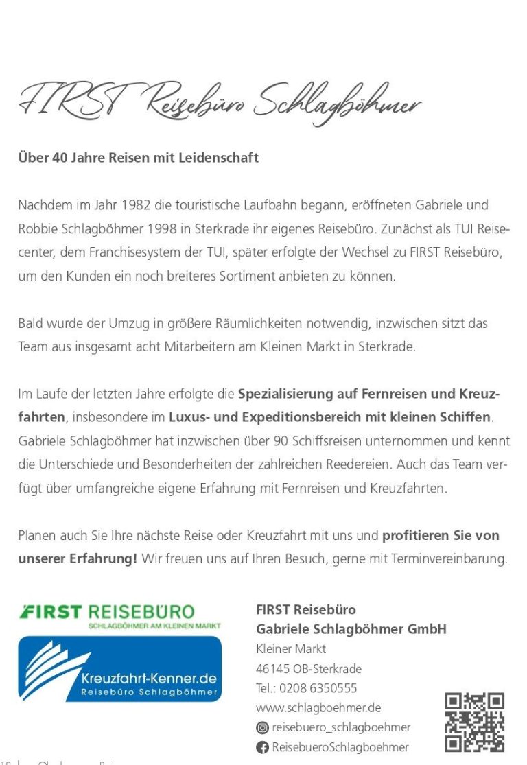 FIRST Reisebüro Schlagböhmer